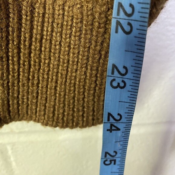 Vtg 90s Sweater Alexa Grace Womens Large Wool Blend Metallic Grandma Core Brown - Picture 8 of 8